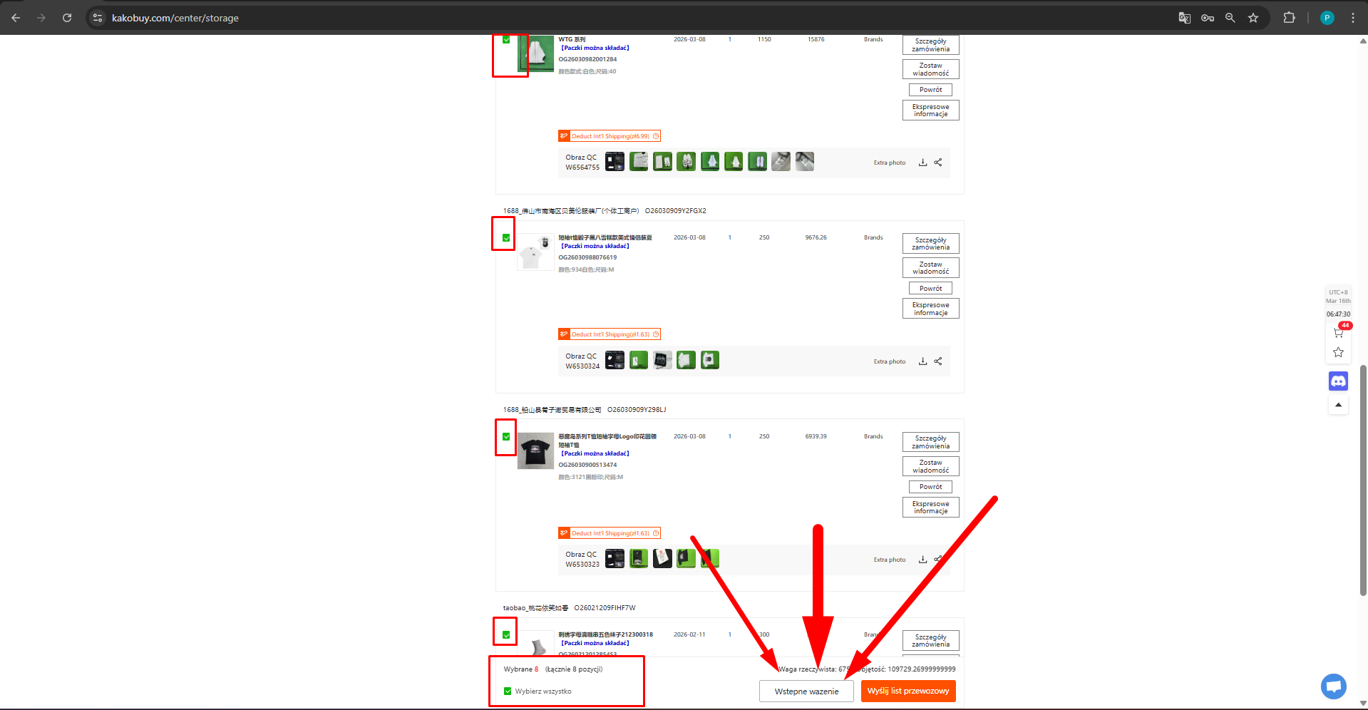 Wysyłka Kakobuy - Magazyn